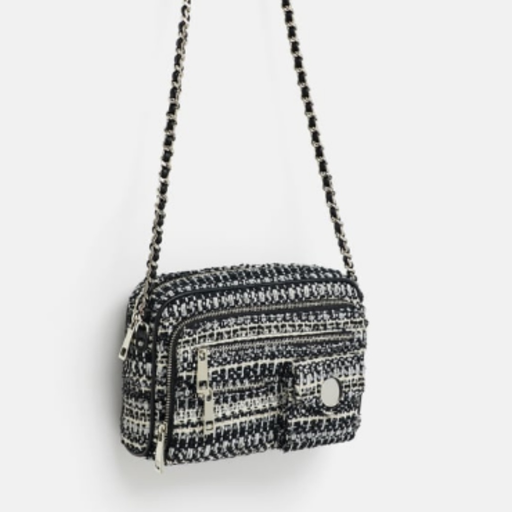 New listing! ZARA tweed crossbody bag